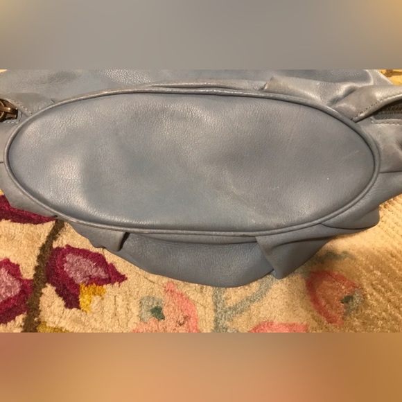 Isabella Fiore Serina Mosaic Moroccan Blue Bohemian Embroidered Satchel Hobo Bag - Picture 14 of 15